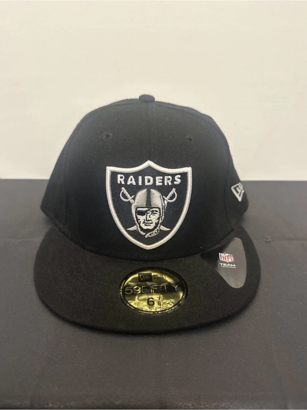 New Era Black Raiders Fitted 59FIFTY Youth 6 7/8 Hat